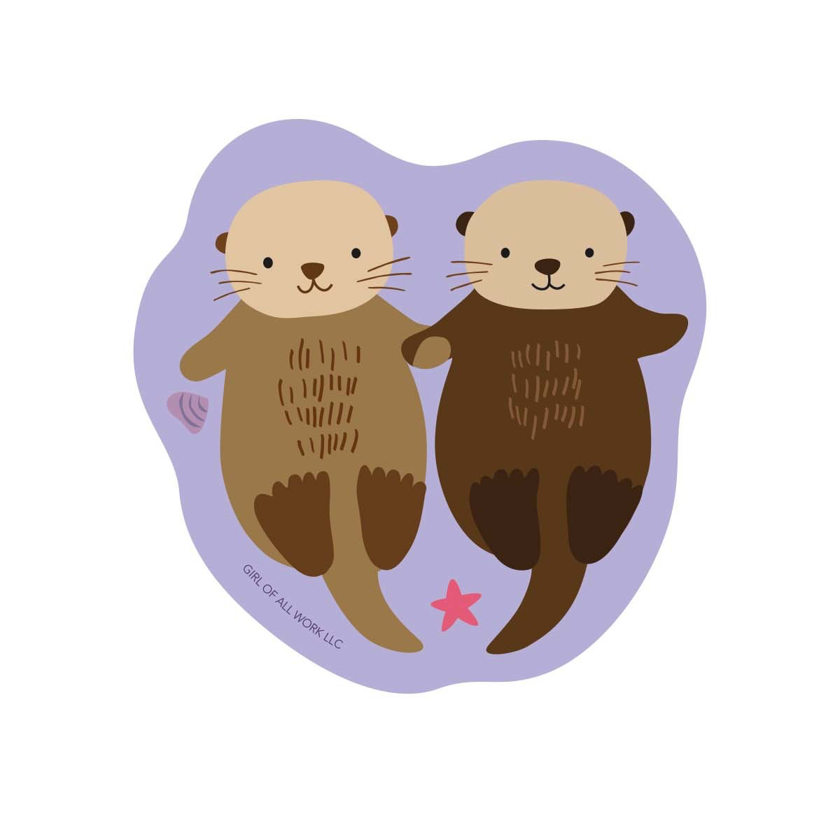 SEA OTTERS VINYL STICKER
