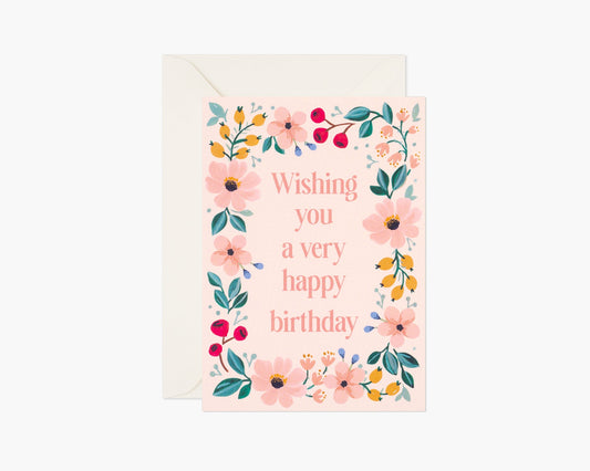 SECRET GARDEN BIRTHDAY CARD