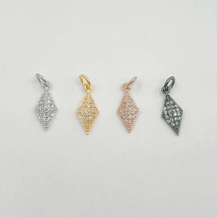 GOLD PAVE SPIKE CHARM