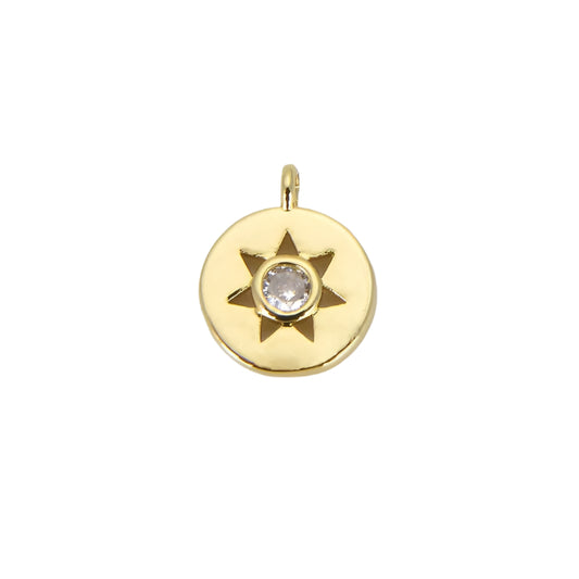 GOLD SUN DISC CHARM