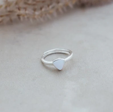 SILVER MAE BLUE LACE AGATE RING