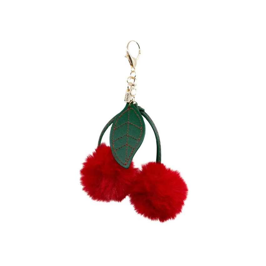 POMPOM CHERRY BAG CHARM