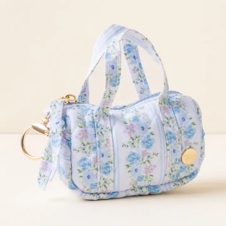 DUFFLE BAG CHARM - PETAL BLUE