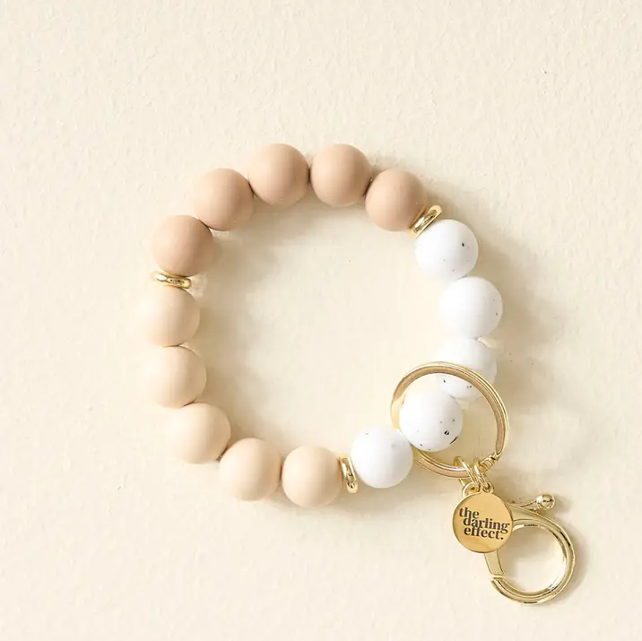 SILICONE KEYCHAIN - OATMILK LATTE