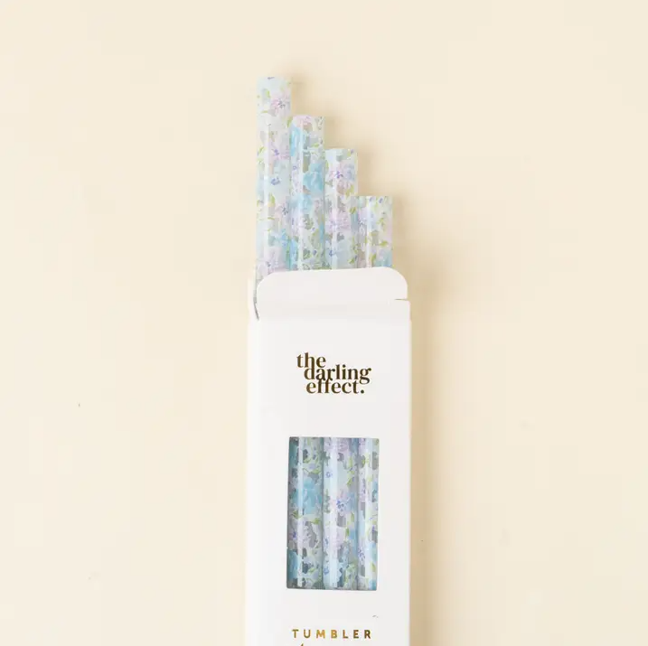 STRAW SET - GARDEN BLUE