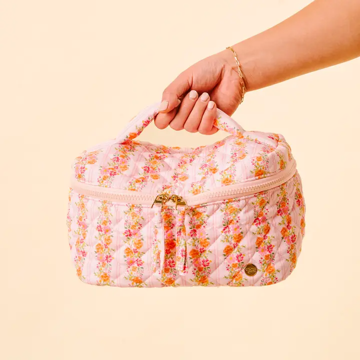 QUILTED POUCH - PETAL PINK