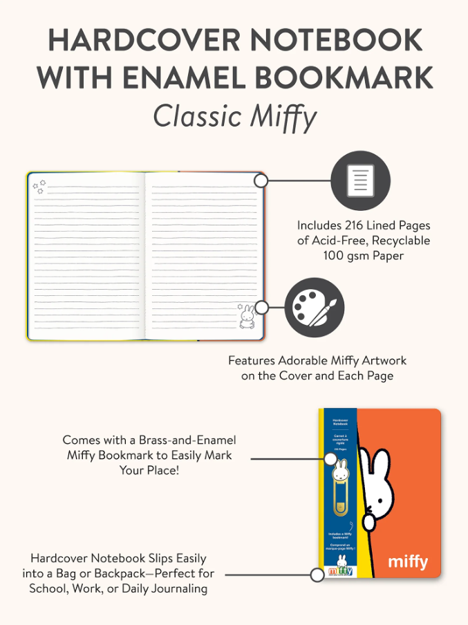 MIFFY NOTEBOOK W/BOOKMARK