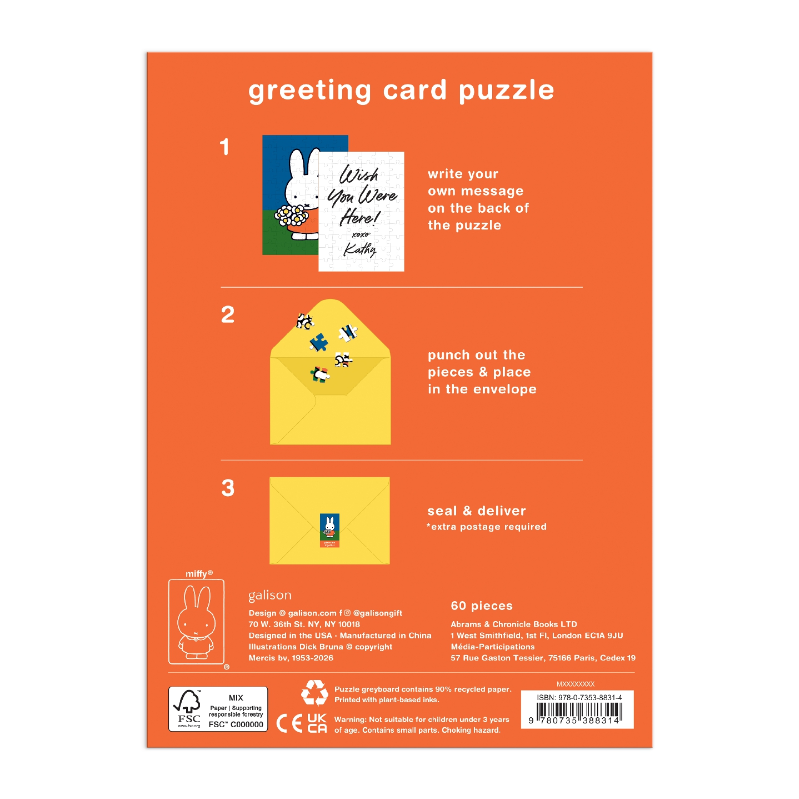 MIFFY PUZZLE GREETING CARD