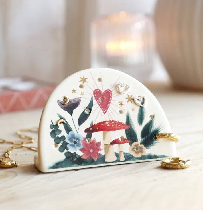 FLORAL HEART EARRING HOLDER
