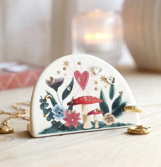 FLORAL HEART EARRING HOLDER