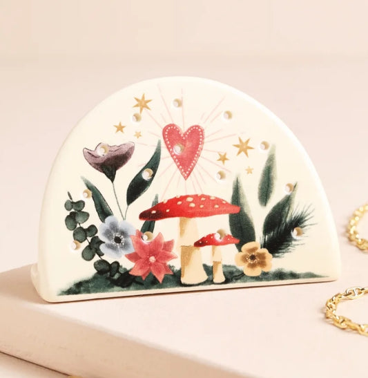 FLORAL HEART EARRING HOLDER