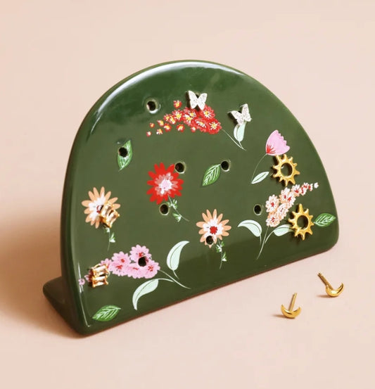 FOREST GREEN EARRING HOLDER