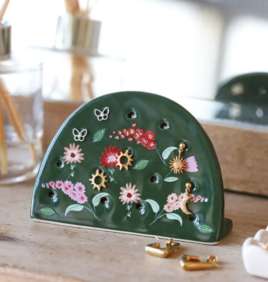 FOREST GREEN EARRING HOLDER
