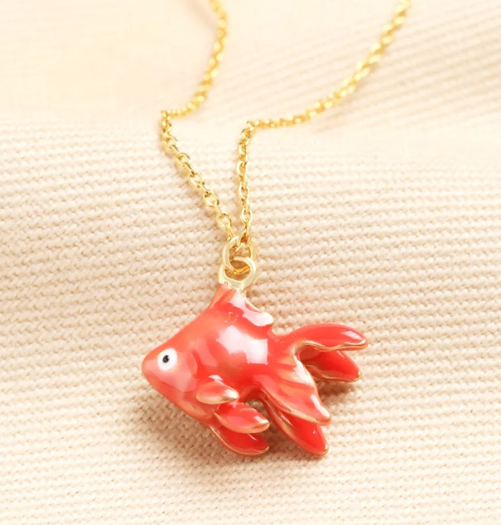 RED GOLDFISH NECKLACE