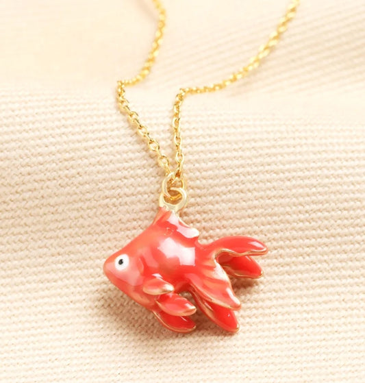 RED GOLDFISH NECKLACE