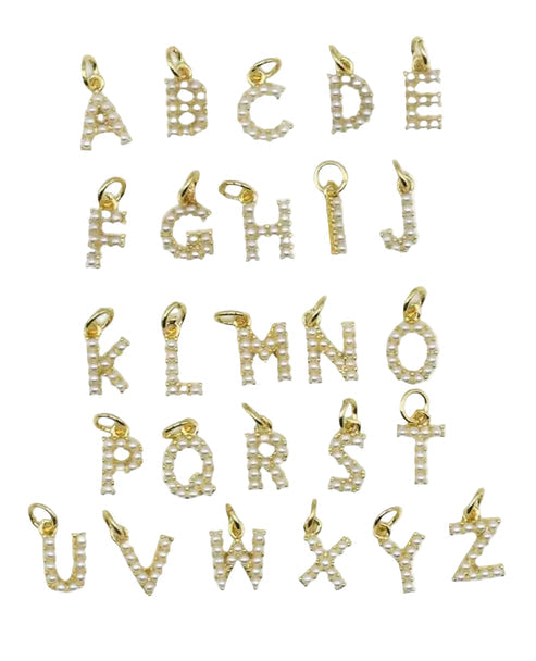PEARL LETTER CHARM