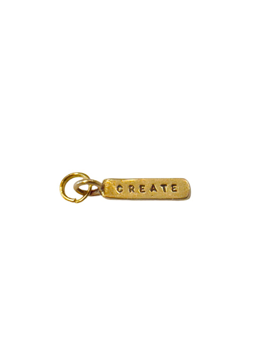 BRONZE CREATE TAG CHARM
