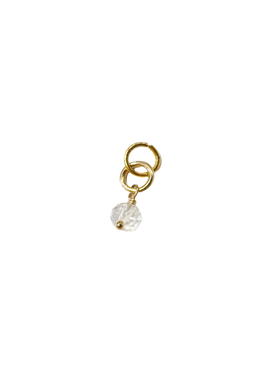 GOLD QUARTZ CHARM