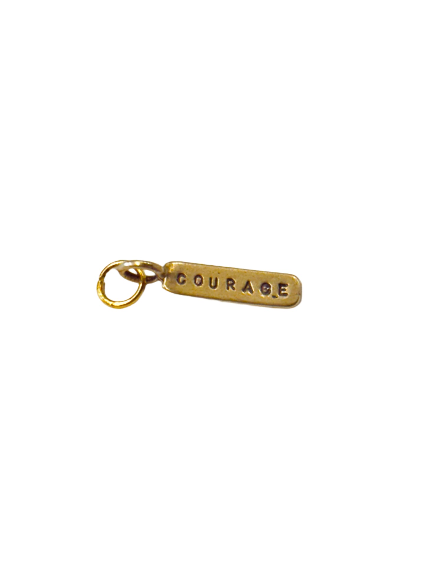 BRONZE COURAGE TAG CHARM