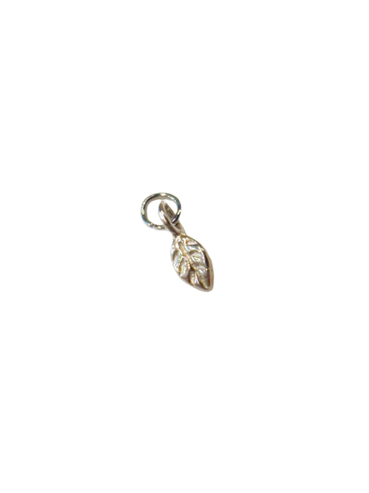 TINY SILVER LEAF CHARM