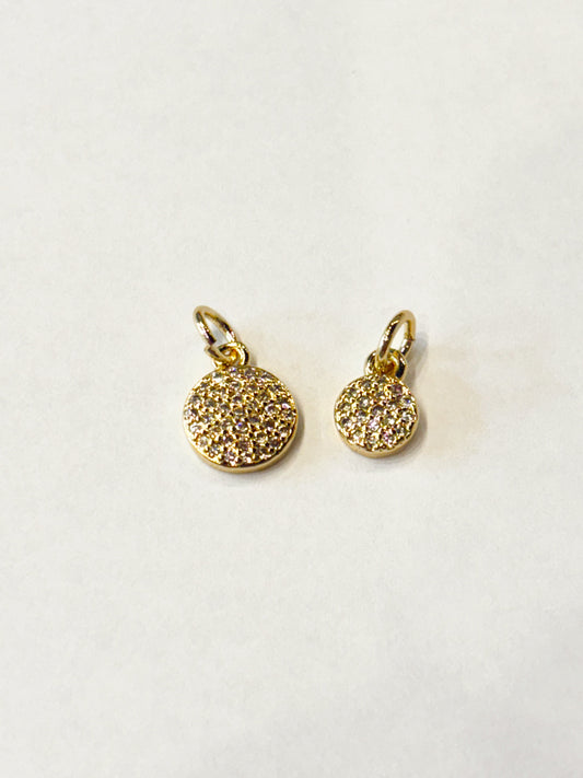 8MM ROUND PAVE CHARM