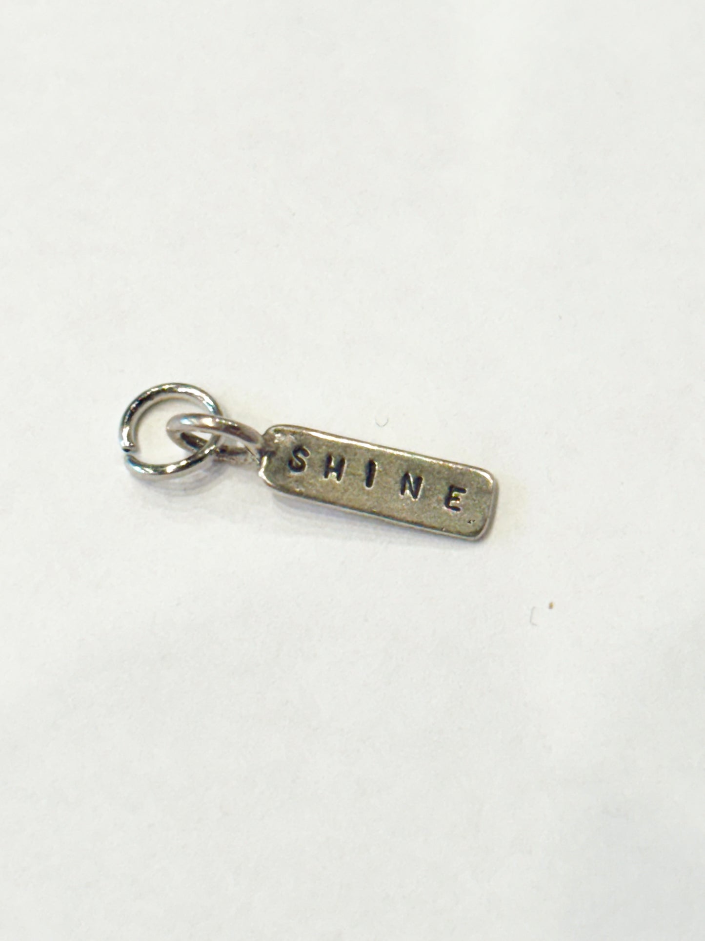 SILVER SHINE TAG CHARM