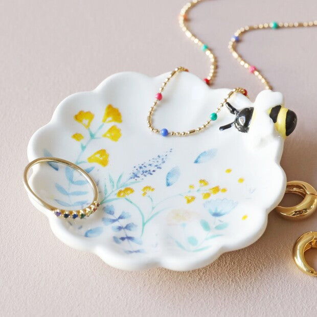 BLUE FLORAL TRINKET DISH