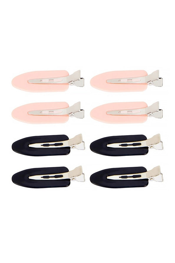 PINK & BLACK HAIR CLIP SET