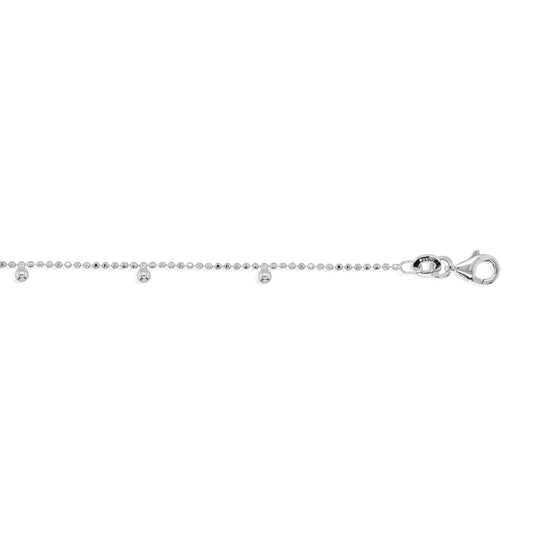 FANCY BALL BRACELET 8" in SILVER