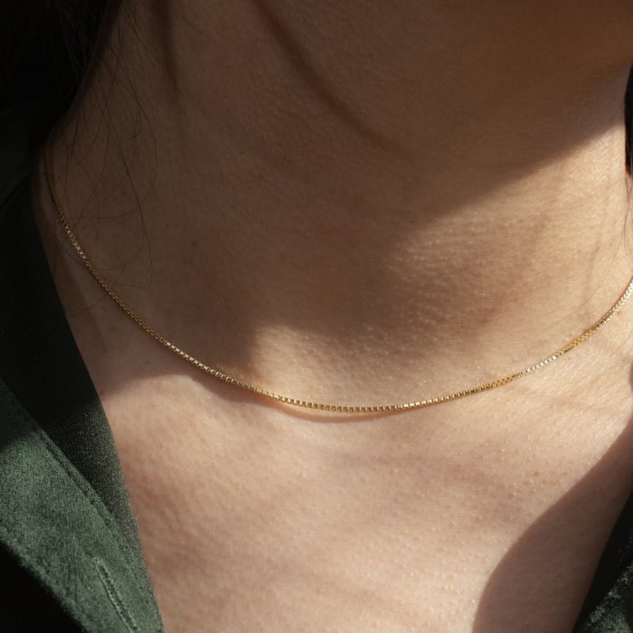 BOX CHAIN 16" in GOLD