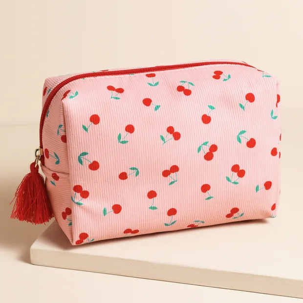 CHERRY PRINT MAKEUP BAG