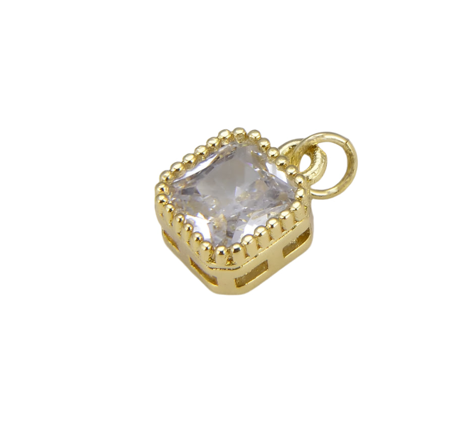 SQUARE CRYSTAL CHARM