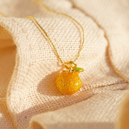 TINY ORANGE NECKLACE