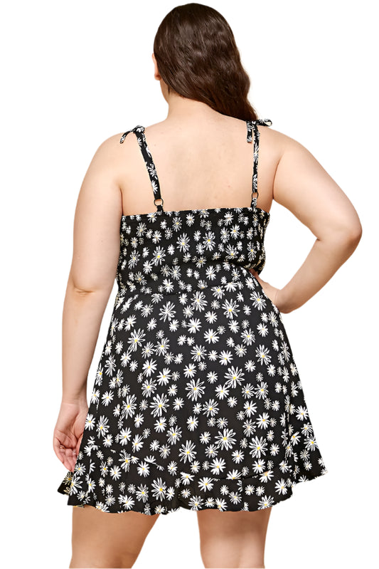 BLACK DAISY DRESS