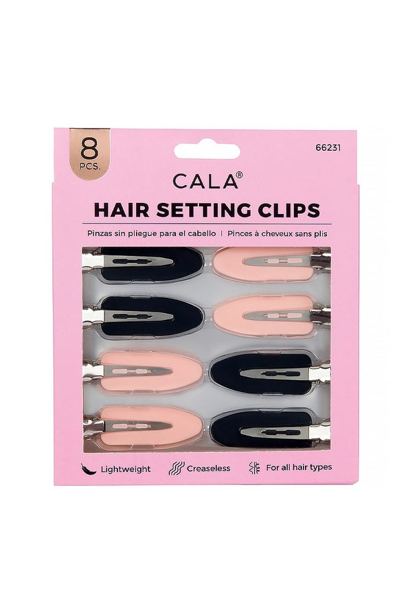 PINK & BLACK HAIR CLIP SET