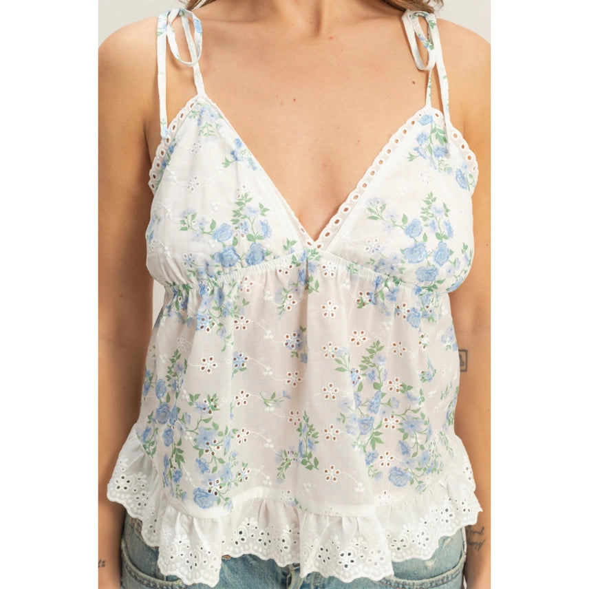 FLORAL BABYDOLL TANK