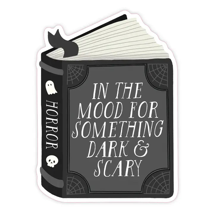 DARK AND SCARY BOOK STICKER