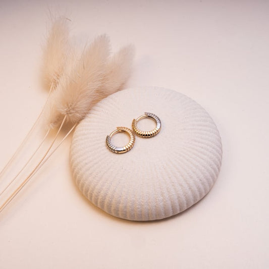 TWO TONE RIBBED HUGGIES in GOLD & SILVER