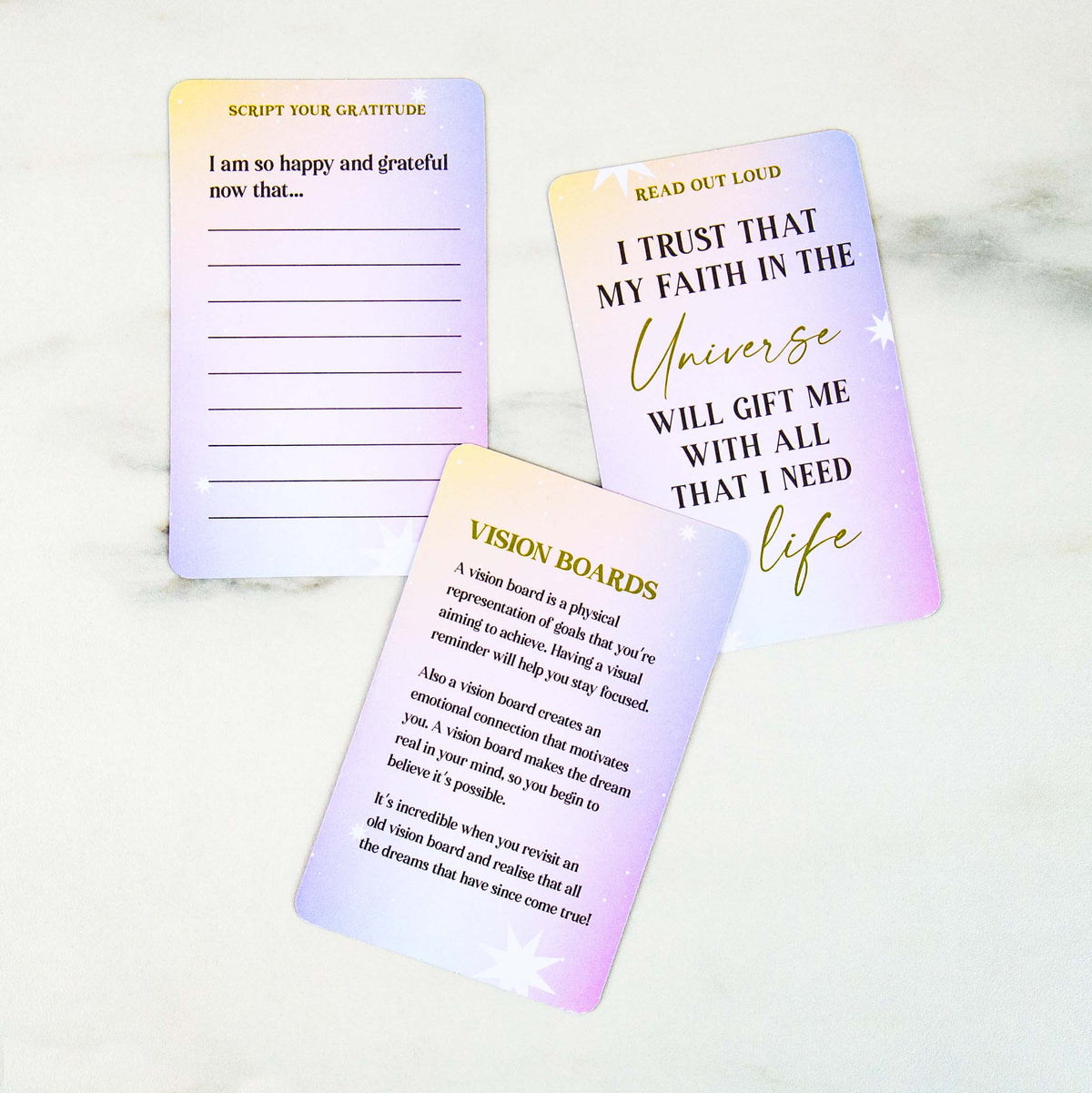 MANIFEST CARDS