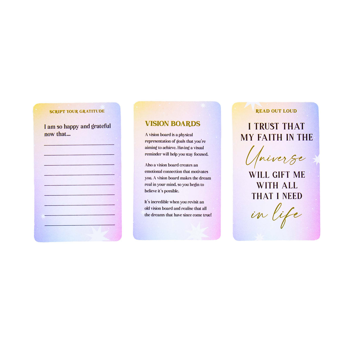 MANIFEST CARDS