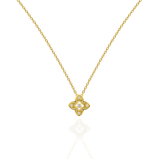GOLD CLOVER NECKLACE