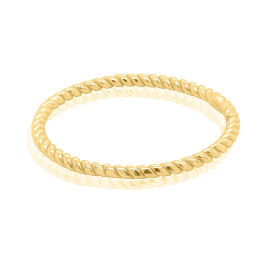 GOLD PLAIN ROPE MIDI RING