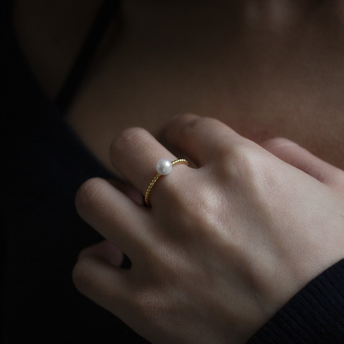 PEARL BUBBLE RING in SILVER SIZES 5-7