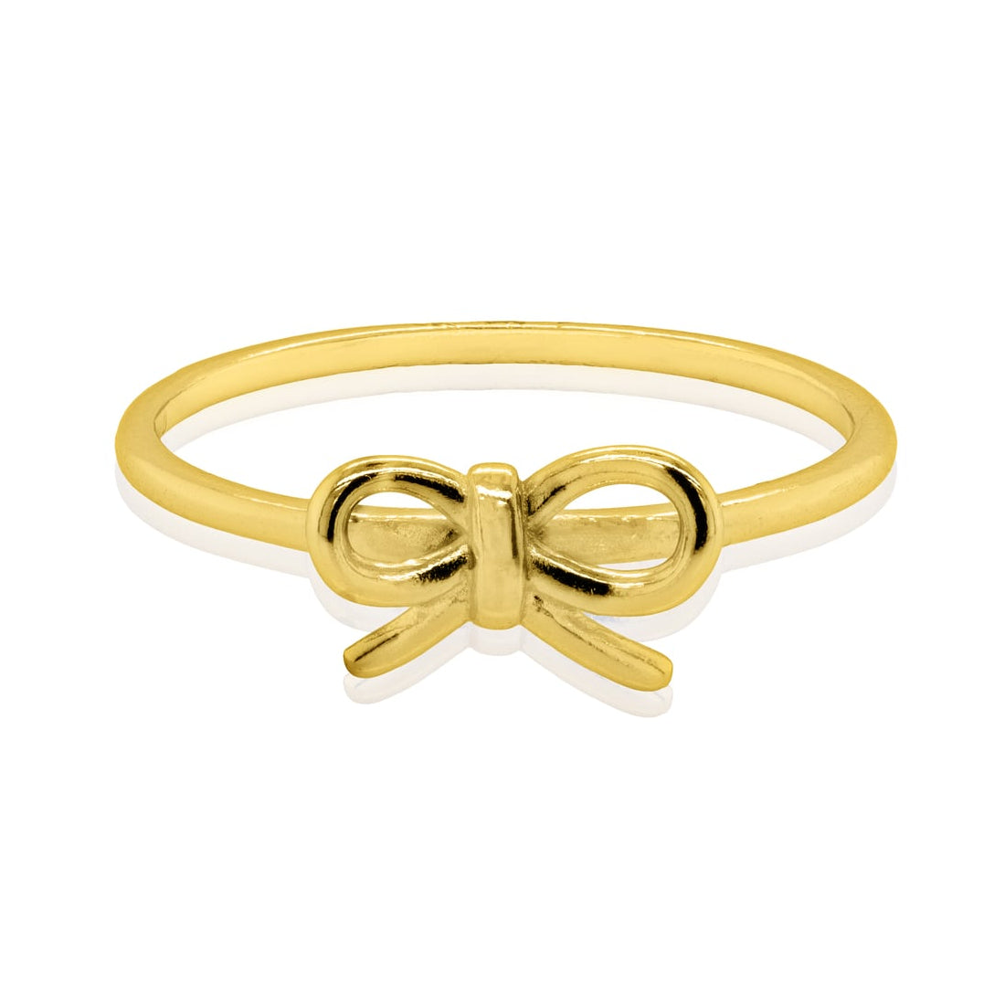 GOLD RIBBON BOW RING