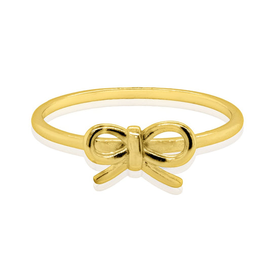 GOLD RIBBON BOW RING