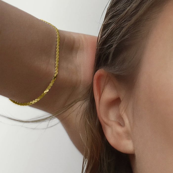 SERPENTINE CHAIN BRACELET in GOLD