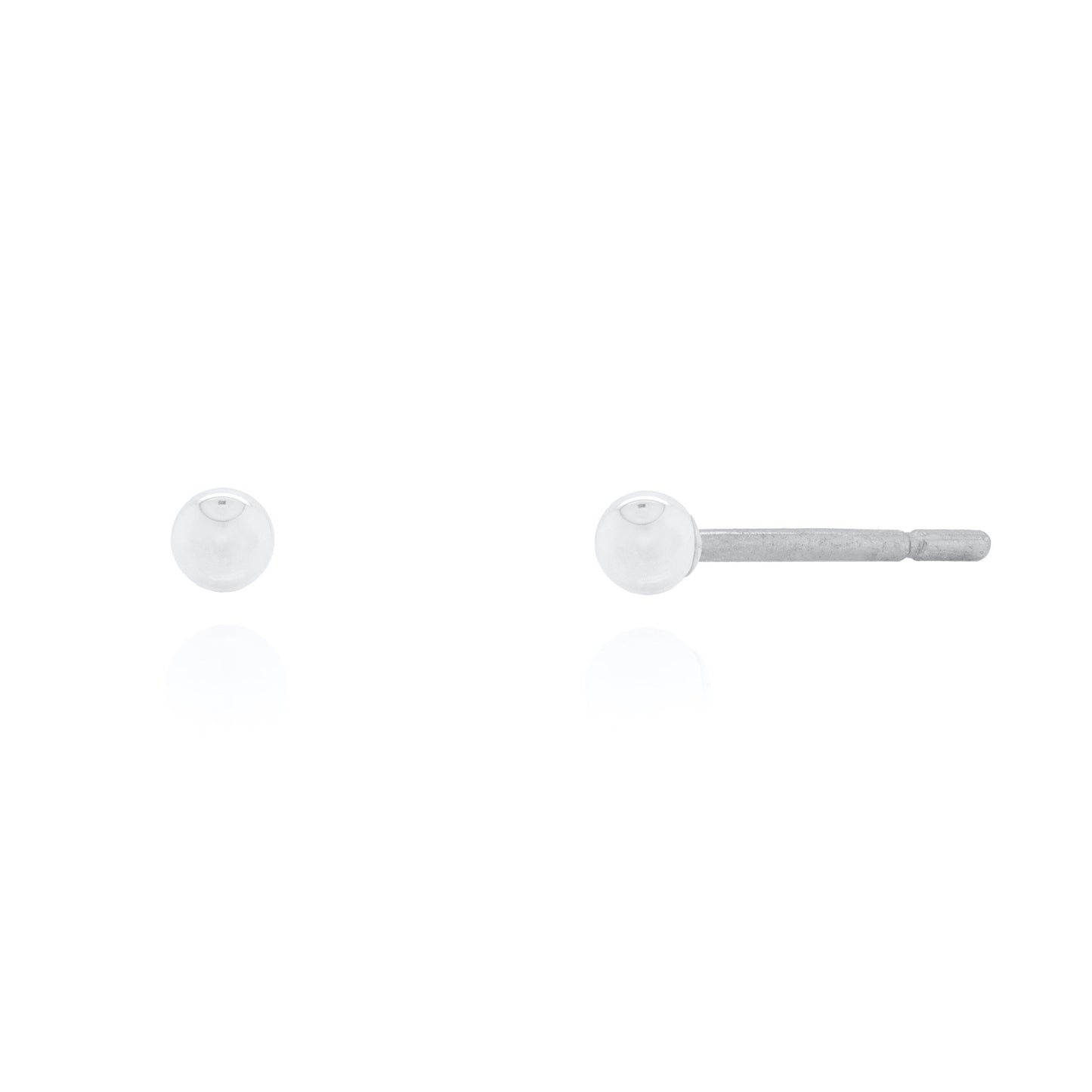 SILVER BALL EARRINGS