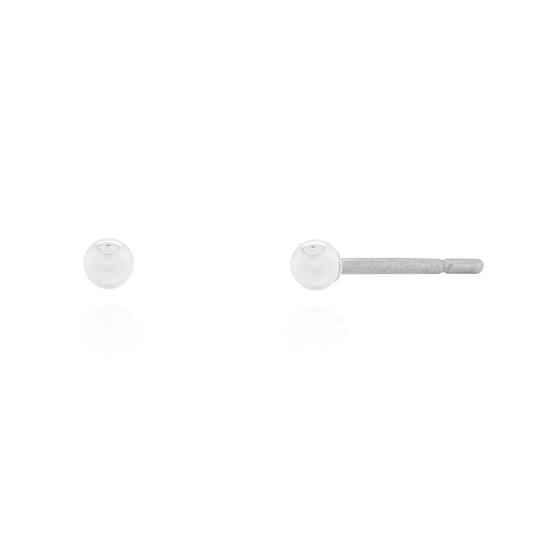SILVER BALL EARRINGS